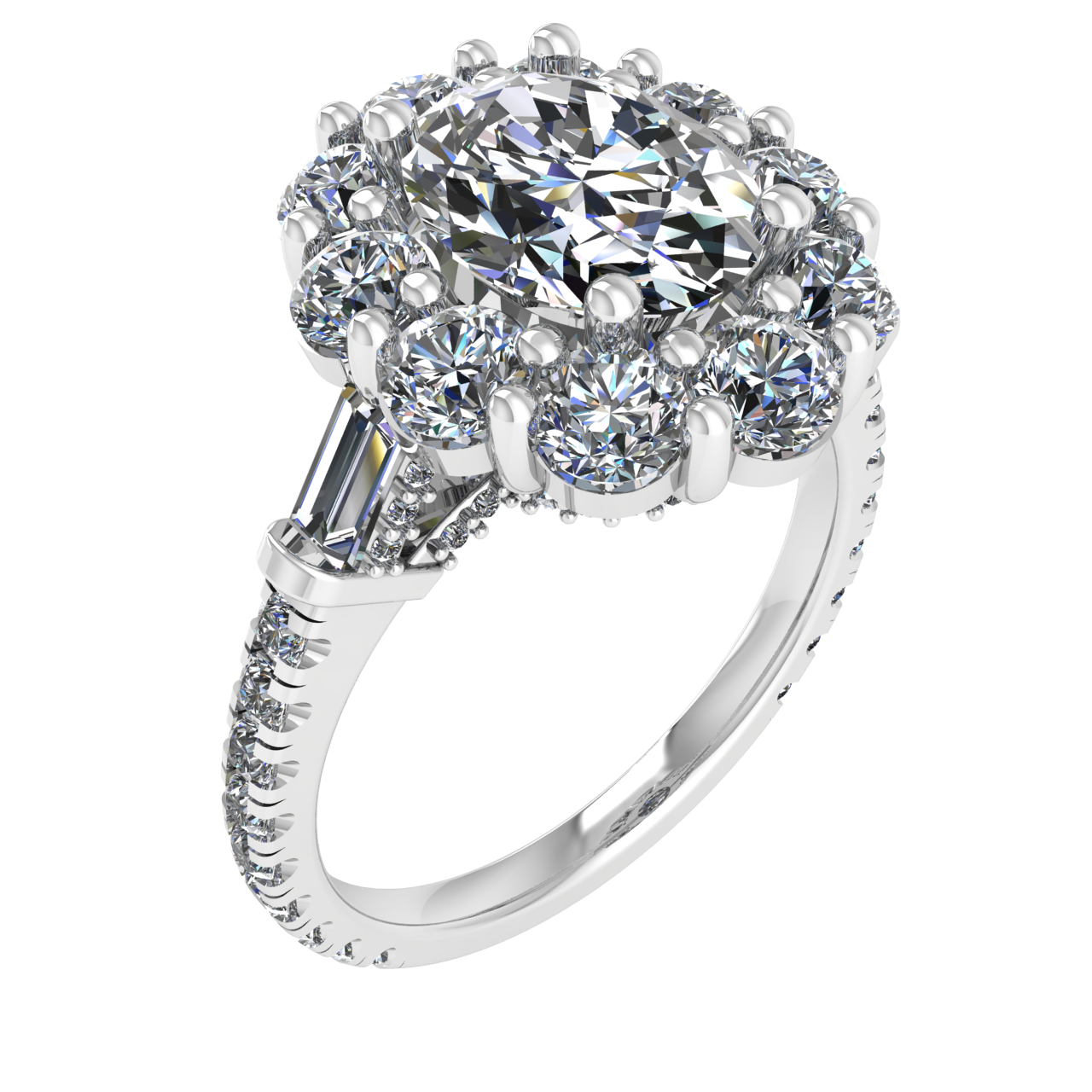 DESIGNER 9.00mm x 7.00mm OVAL ENGAGEMENT RING